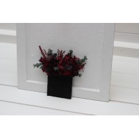 Pocket boutonniere in burgundy colors. Wedding accessories for men. Pocket flowers. Square flowers. 5230