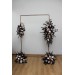 Standing Flowers in Dusty Rose, Black, Cinnamon & White | Wedding Aisle Decor