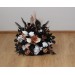 Standing Flowers in Dusty Rose, Black, Cinnamon & White | Wedding Aisle Decor