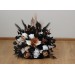 Standing Flowers in Dusty Rose, Black, Cinnamon & White | Wedding Aisle Decor