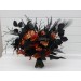 Black and Orange Gothic Wedding Bouquet | Fall Bridal Faux Bouquet