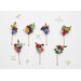 Set of 7 Colorful Flower Hairpins | Bridal & Bridesmaid Hair Accessories