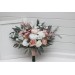 Wedding bouquets in white blush pink colors. Bridal bouquet. Faux bouquet. Bridesmaid bouquet. 5128