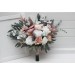 Wedding bouquets in white blush pink colors. Bridal bouquet. Faux bouquet. Bridesmaid bouquet. 5128