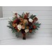 Wedding bouquets in rust burgundy ivory colors. Bridal bouquet. Faux bouquet. Bridesmaid bouquet. 0007