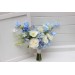 Dusty Blue & Ivory Small Bridal Bouquet | Bridesmaid Wildflower Posy