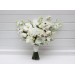 White Bridal Bouquet with Anemones, Tulips & Daisies | Faux Wildflowers