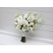 White Bridal Bouquet with Anemones, Tulips & Daisies | Faux Wildflowers