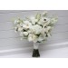 White Bridal Bouquet with Anemones, Tulips & Daisies | Faux Wildflowers