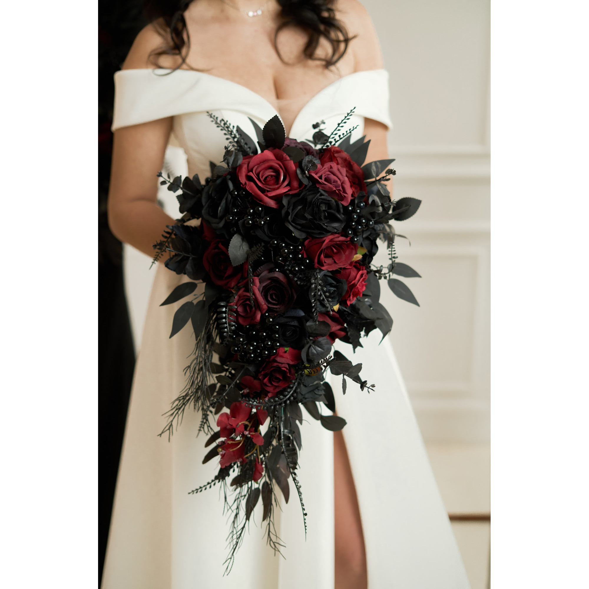 black wedding dress wedding Black Sweetheart Long Sleeves Lace Backless Wedding Dresses WD673 US18 / As Picture main image 1