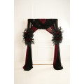 Flower Arch Arrangement in Black & Burgundy | Faux Wedding Flowers for Halloween Wedding Archway