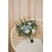 Dusty Blue & White Wedding Bouquets – Elegant Faux Floral Arrangements for Brides and Bridesmaids