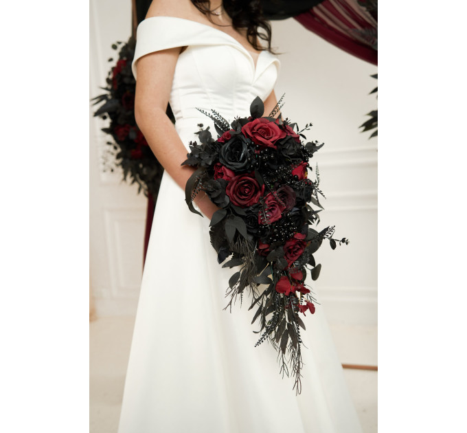 Black and Burgundy Wedding Bouquets – Gothic & Moody Bridal and Bridesmaid Designs