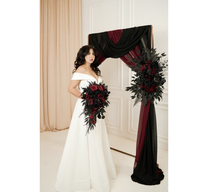 Black and Burgundy Wedding Bouquets – Gothic & Moody Bridal and Bridesmaid Designs