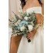 Dusty Blue & White Wedding Bouquets – Elegant Faux Floral Arrangements for Brides and Bridesmaids
