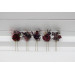 Set of 5 Hair Pins in Purple, Burgundy & Gold | Wedding Flower Hair Accessories