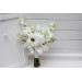 White Bridal Bouquet with Anemones, Tulips & Daisies | Faux Wildflowers