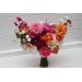 Orange, Magenta & Pink Bridal & Bridesmaid Bouquets | Wildflowers & Faux Dahlia Daisy Wedding Bouquets