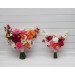 Orange, Magenta & Pink Bridal & Bridesmaid Bouquets | Wildflowers & Faux Dahlia Daisy Wedding Bouquets