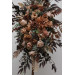 Cinnamon, Terracotta & Beige Arch Flowers for Fall Wedding | Faux Floral Arch Arrangement