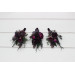 Black, Purple & Magenta Wedding Boutonnieres & Wrist Corsages | Bold Floral Accessories