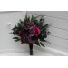 Black, Purple, and Magenta Bridal Bouquet – Gothic Halloween Wedding Flowers