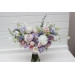 Lilac, White & Blush Pink Bridal Bouquet | Pastel Wildflower Faux Wedding Flowers
