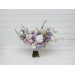 Lilac, White & Blush Pink Bridal Bouquet | Pastel Wildflower Faux Wedding Flowers