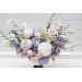 Lilac, White & Blush Pink Bridal Bouquet | Pastel Wildflower Faux Wedding Flowers