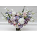 Lilac, White & Blush Pink Bridal Bouquet | Pastel Wildflower Faux Wedding Flowers