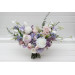 Lilac, White & Blush Pink Bridal Bouquet | Pastel Wildflower Faux Wedding Flowers