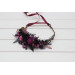 Purple Fuchsia & Candy Pink Flower Crown | Gothic Hair Wreath for Flower Girl