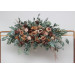 Beige, Brown & Eucalyptus Greenery Wedding Arch Arrangement | Faux Floral Archway for Wedding