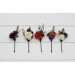 Set of 5 Bobby Pins in Black, Gold, Purple, Ivory & Rust Color Scheme | Flower Hair Pins for Bridesmaids