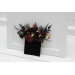 Black, Burgundy & Gold Pocket Boutonniere – Luxe Faux Square Floral Accessory