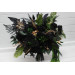 Moody Forest Green and Black Gold Bridal Bouquet for Gothic or Halloween Weddings