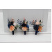 Peach & Navy Blue Wedding Boutonnieres and Wrist Corsages – Sophisticated Faux Flower Accessories