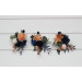 Peach & Navy Blue Wedding Boutonnieres and Wrist Corsages – Sophisticated Faux Flower Accessories