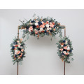 Peach & Navy Blue Flower Arch Arrangement – Real-Looking Blooms for Wedding Arbors