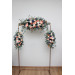 Peach & Navy Blue Flower Arch Arrangement – Real-Looking Blooms for Wedding Arbors