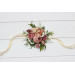 Dusty Rose, Olive, Beige & Brown Wedding Boutonnieres and Wrist Corsages – Faux Floral Accessories