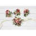 Dusty Rose, Olive, Beige & Brown Wedding Boutonnieres and Wrist Corsages – Faux Floral Accessories