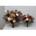 Rust, Burgundy & Ivory Wedding Bouquets – Faux Floral Elegance for Bride and Bridesmaids