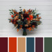 Teal, Rust, Gold, Plum & Mustard Wedding Bouquets – Jewel-Tone Faux Blooms for Bride and Bridesmaids