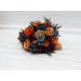 Teal, Rust, Gold, Plum & Mustard Wedding Bouquets – Jewel-Tone Faux Blooms for Bride and Bridesmaids