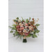 Dusty Rose, Olive, Beige & Brown Bridal Bouquet – Elegant Faux Blooms for Bride and Bridesmaids