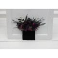 Black, Purple & Magenta Pocket Boutonniere – Bold Faux Square Flower Accessory