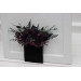 Black, Purple & Magenta Pocket Boutonniere – Bold Faux Square Flower Accessory