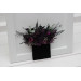 Black, Purple & Magenta Pocket Boutonniere – Bold Faux Square Flower Accessory