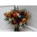 Rust, Burgundy & Ivory Wedding Bouquets – Faux Floral Elegance for Bride and Bridesmaids